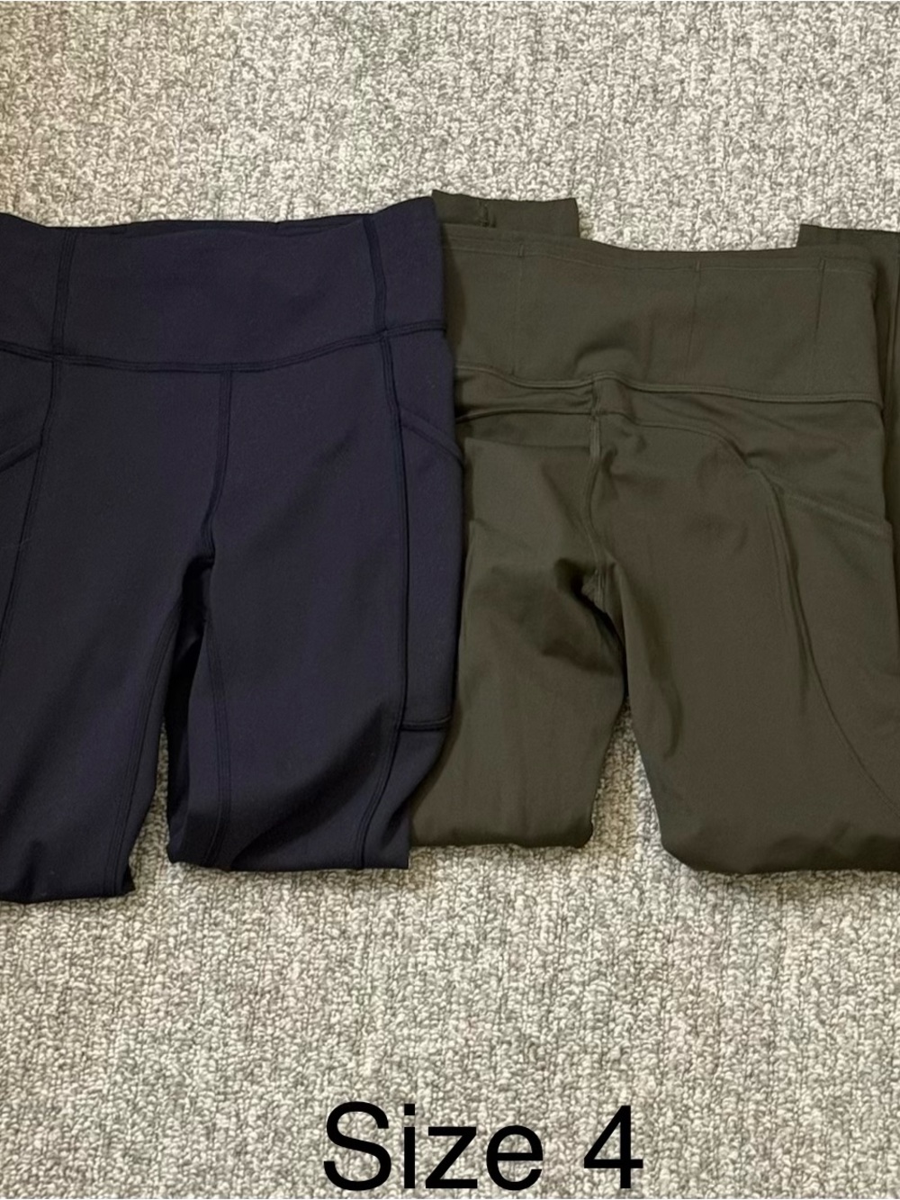 lululemon athletica navy and olive green leggings